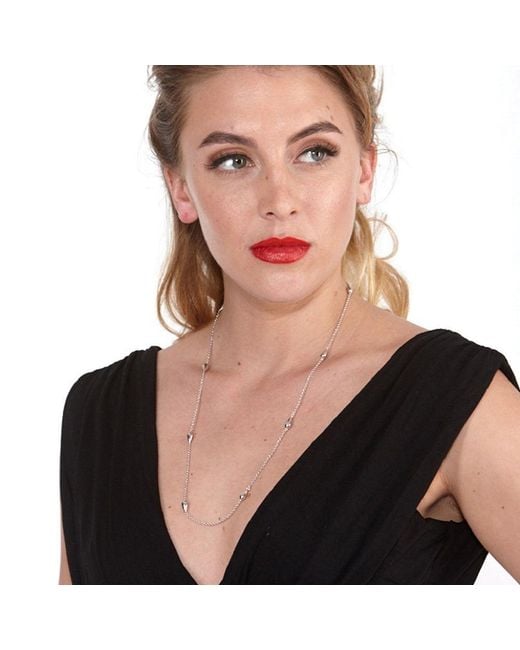 Lucy Quartermaine White Double Layer Drop Necklace With Toggle