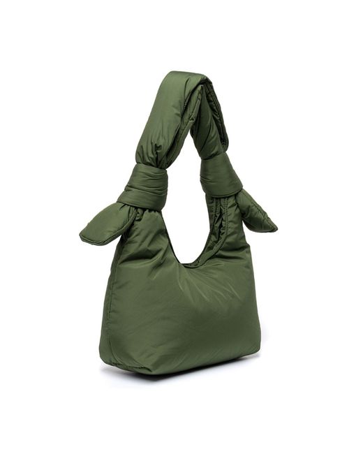 Lefrik Green Biwa Mini Puffy Shoulder Bag Bloom