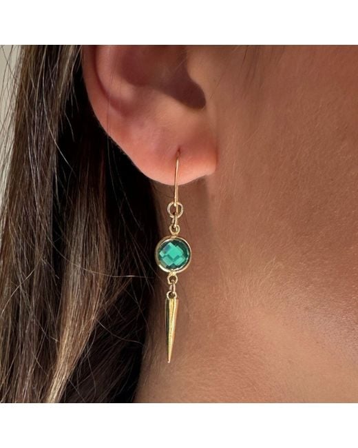 Rachel Nathan White Classic Hook & Spike Earrings