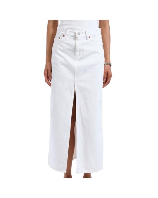 Dr. Denim White Myra Skirt