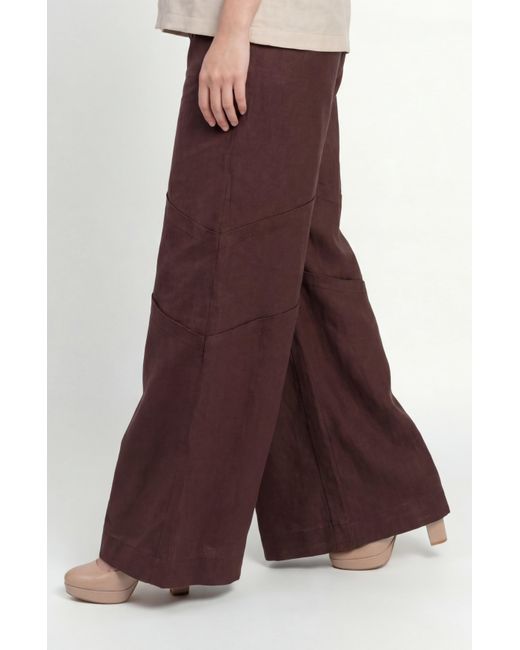 Muda Clothing Fz Llc Brown Emara Linen Pant