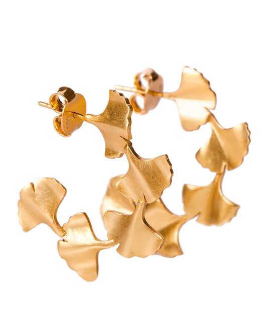 Christina Greene Metallic Laurel Hoops