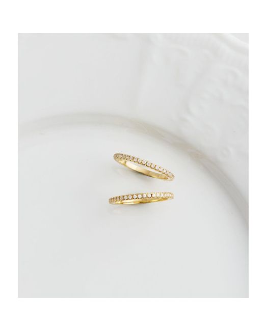 SET & STONES Metallic Aurora Smart Ring Stacking Set