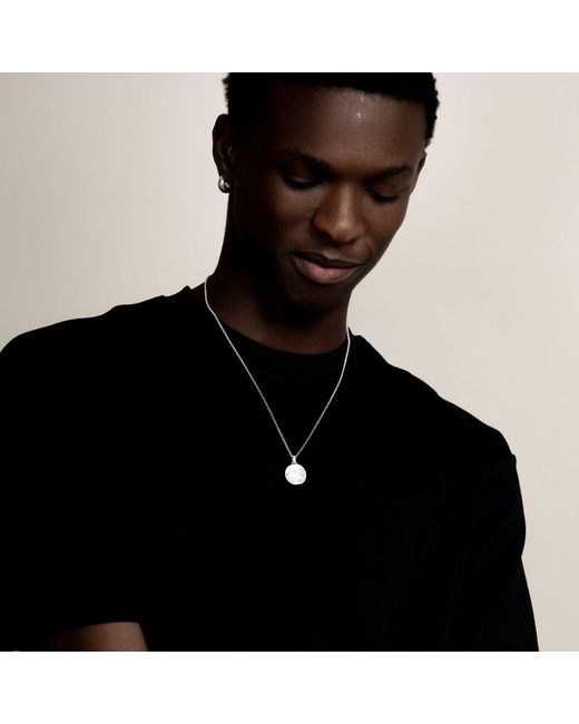 Dower & Hall Metallic St. Michael Talisman Necklace for men