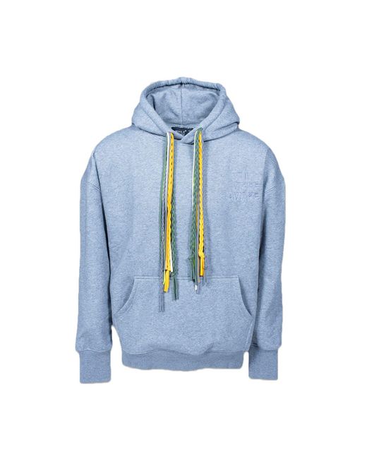 While We're Awake Blue Dark Multi String Hoodie