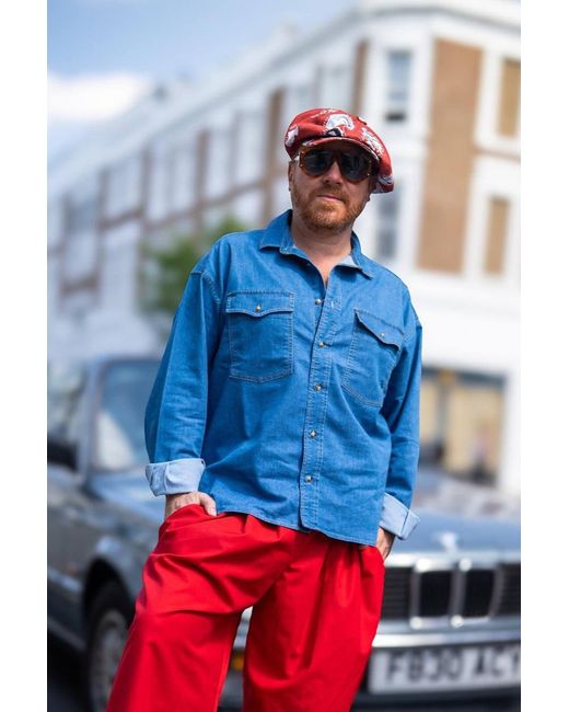Mister Miller - Master Hatter Red Leigh Francis X Mister Miller Oversized Bakerboy Cap for men