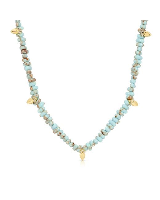 Leeada Jewelry Metallic Athena Beaded Necklace