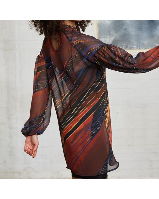 NUMBAT Black Sahara Printed Sheer Mini Dress