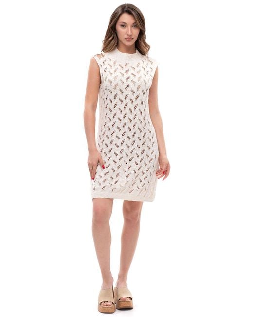 Maison Bogomil Natural Soft Rupture – Linen-Blend Knit Tunic Dress