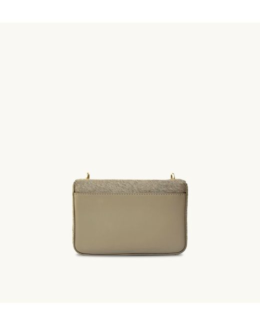 Apatchy London Gray Neutrals The Tilly Sand Hair-On Leather Bag