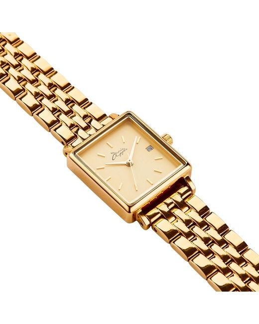 Bermuda Watch Company Metallic Quaintrelle Square Gold Link 22 24mm