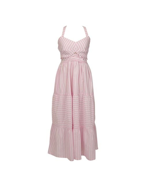 Muda Clothing Fz Llc Women's Pink Abby Striped Dress