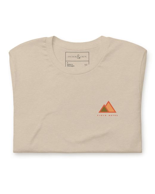 Anchor and Crew Natural Neutrals Desert Dust Two Field Notes Organic Cotton T-Shirt for men