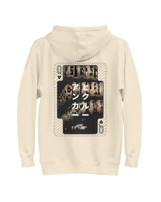 Anchor and Crew White Neutrals Bone One Japan Gurafiku Cotton Blend Hoodie for men