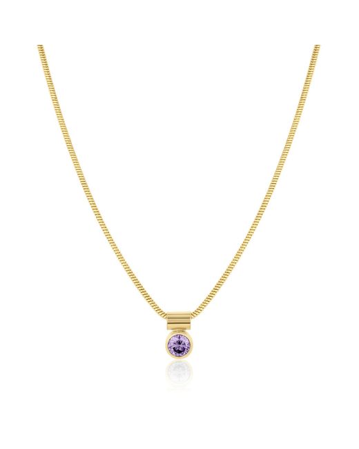 SET & STONES Metallic Ellie Birthstone Necklace- June