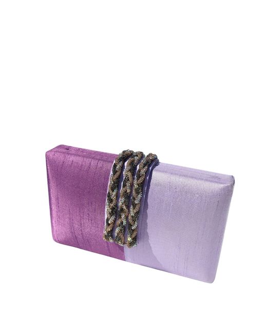 Simitri Purple Iris Clutch