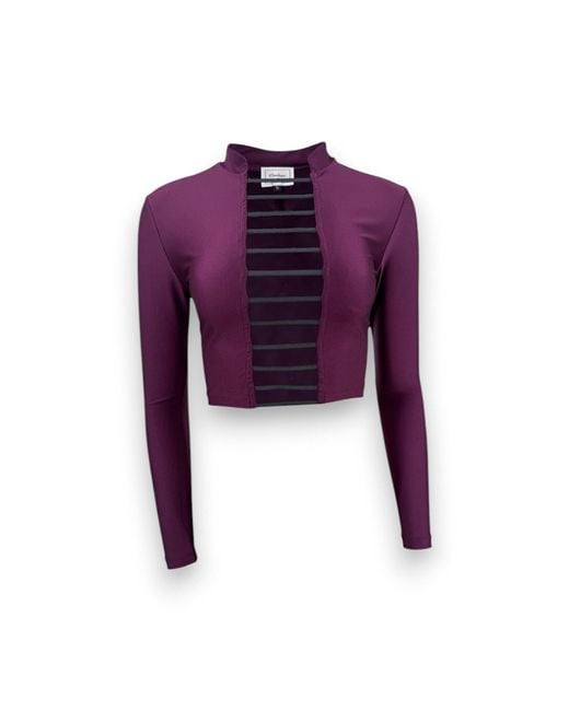 Monzlapur New York Purple Cropped Top With Straps