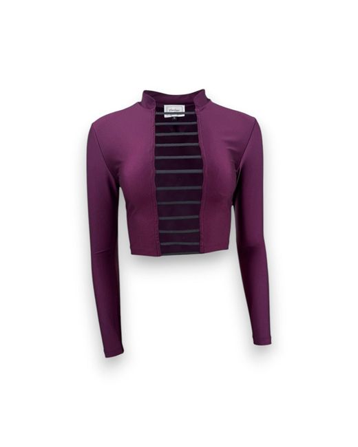 Monzlapur New York Purple Cropped Top With Straps