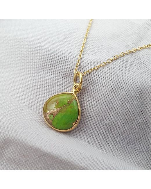 Harfi Yellow Vermeil Plated Peridot Heart Charm August Birthstone Necklace