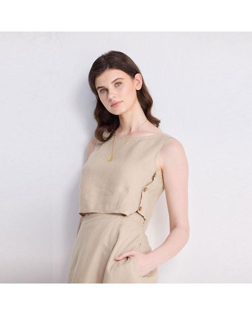 REISTOR Natural Neutrals Overlap Midi Skirt