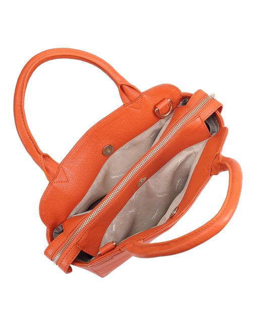 Paul Costelloe Orange Giselle Leather Crossbody Bag