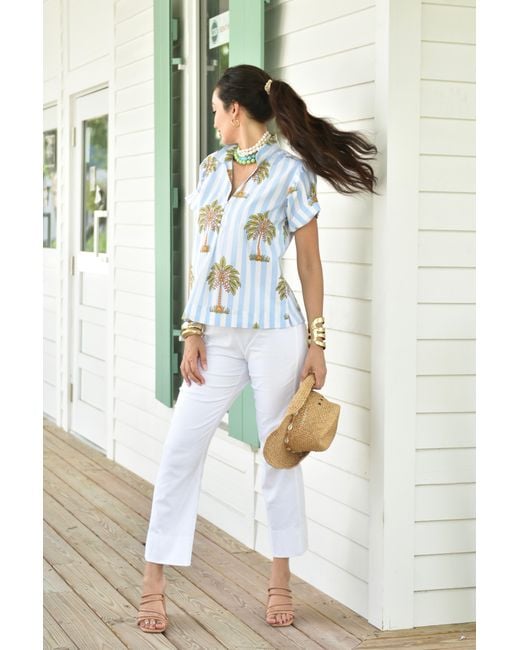 Just Darviny Blue Kristina Top Santa Barbara