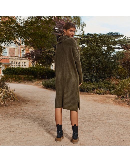 Cara & The Sky Green Joey Midi Dress Khaki