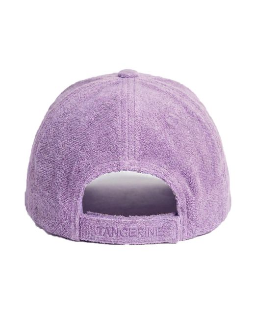 Maison Tangerine Purple Terry Cotton Baseball Cap