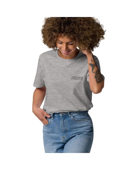Anchor and Crew Gray Heather Flamingo Another Good Day Organic Cotton T-Shirt