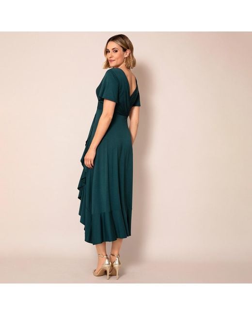 Alie Street London Green Waterfall Dress Petite Pine