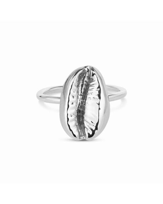 Arianne Delaney Metallic Sterling Cowrie Shell Ring