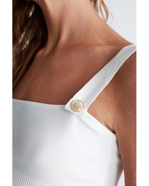 Peraluna White Elizabeth Knit Bralette
