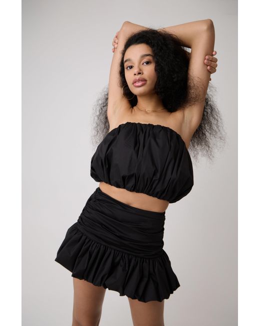 Amy Lynn Black Bubble Crop Top