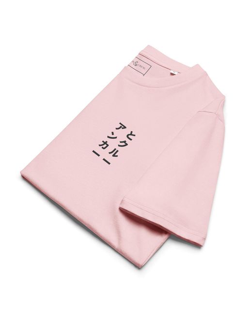 Anchor and Crew Pink Cotton Three Japan Gurafiku Organic Cotton T-Shirt