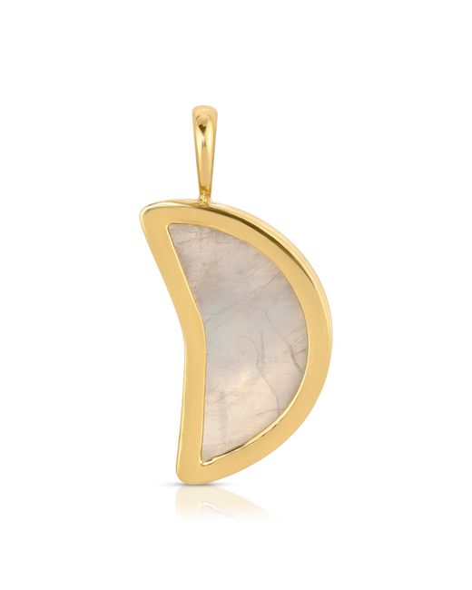 Maya Brenner Metallic Moonstone Crescent Charm