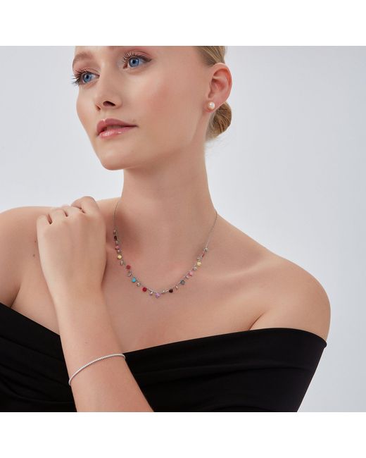 Spero London Metallic Fine Opal Tennis Bracelet