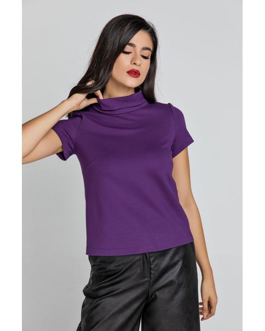 Conquista Purple Short Sleeve Mauve Top
