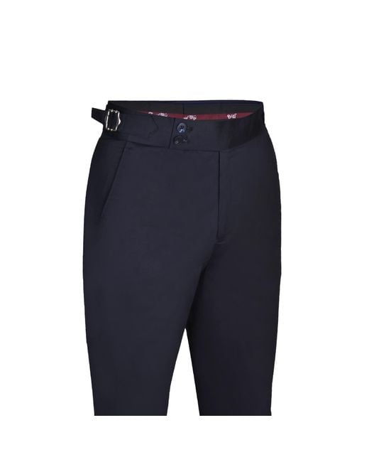 DAVID WEJ Blue Paco Gurkha Chinos Trouser for men