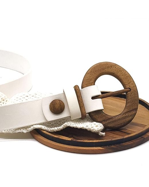 Wood Belt Brown Fuji Happiness 308