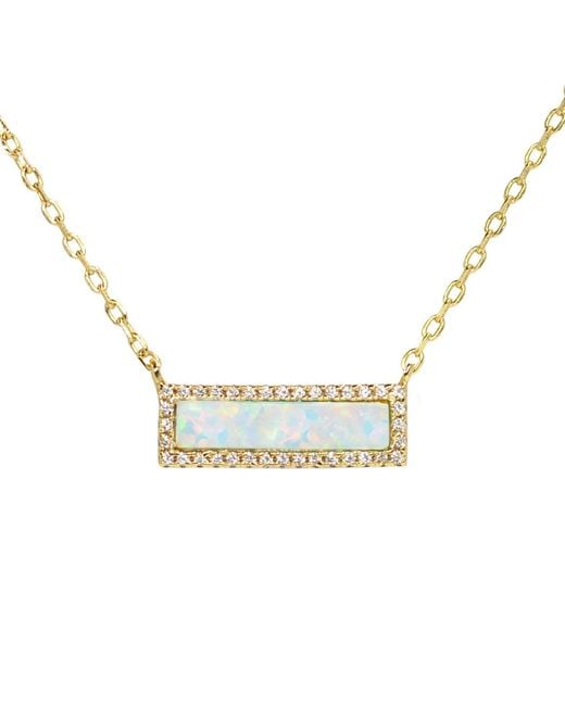 KAMARIA Multicolor Reflection Opal Bar Necklace