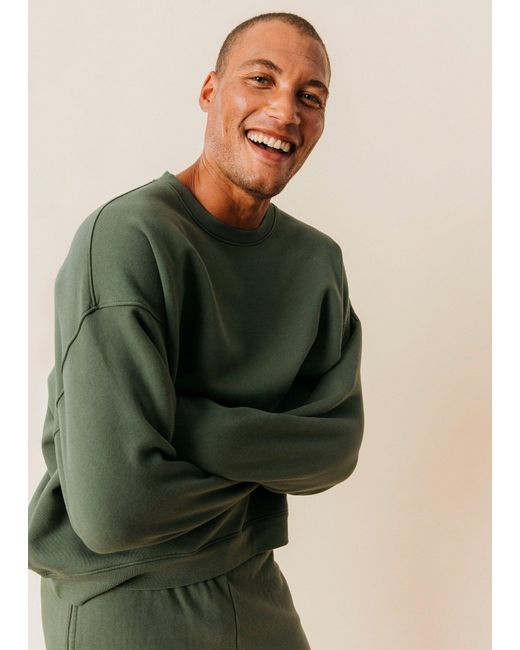 Ocio Leisurewear Green Oversized Crewneck for men