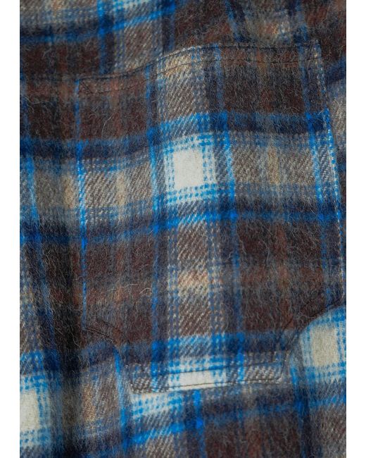 Éclectique Gray Plaid Pleated Trousers for men