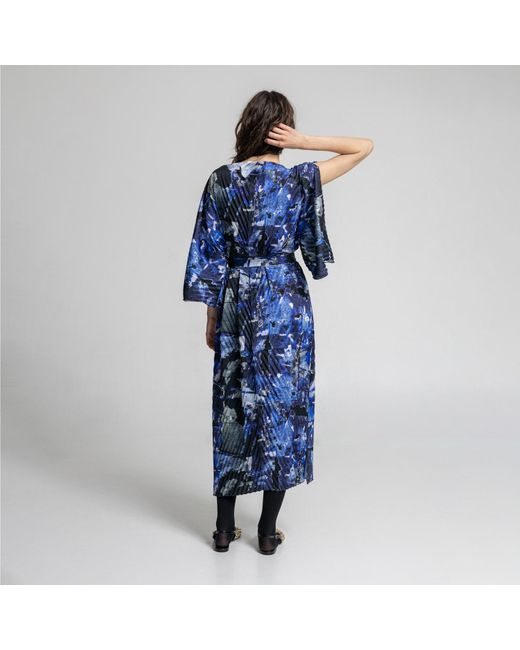 ARTISTA Blue Secret Stories Pleated Midi Dress
