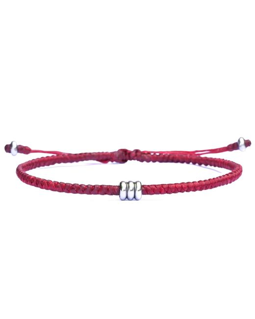 Harbour UK Bracelets Red Minimalist Rope & Steel. Iron Flow Bracelet for men