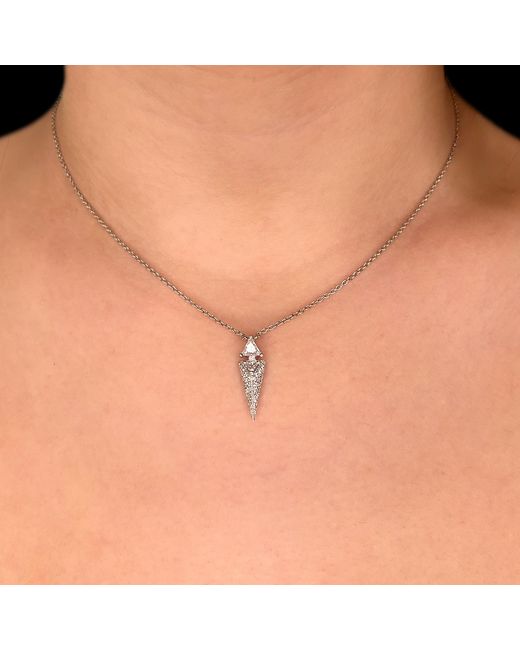 SALLY SKOUFIS Metallic Urge Pendent With Made Cz Diamond Stimulant