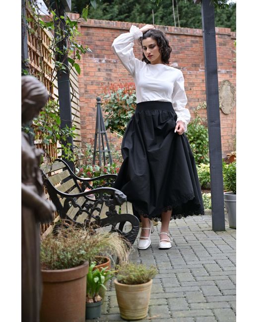 Frock Tales Gray Maranta Top With Lace Cuffs