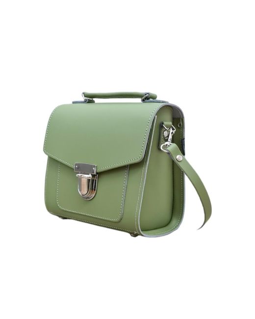 Zatchels Green Handmade Leather Sugarcube Plus