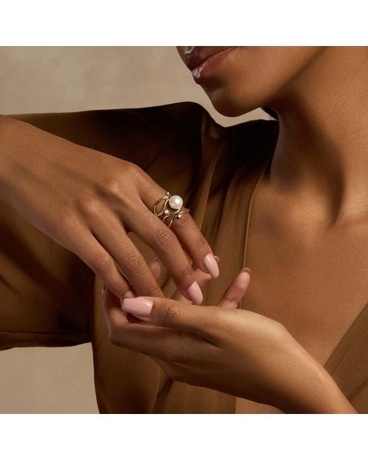 Karma and Luck Metallic Mystic Beauty Pearl Ring
