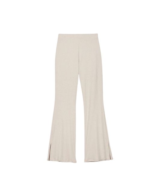 Dāl the Label White Neutrals Wool Blend Knit Pants