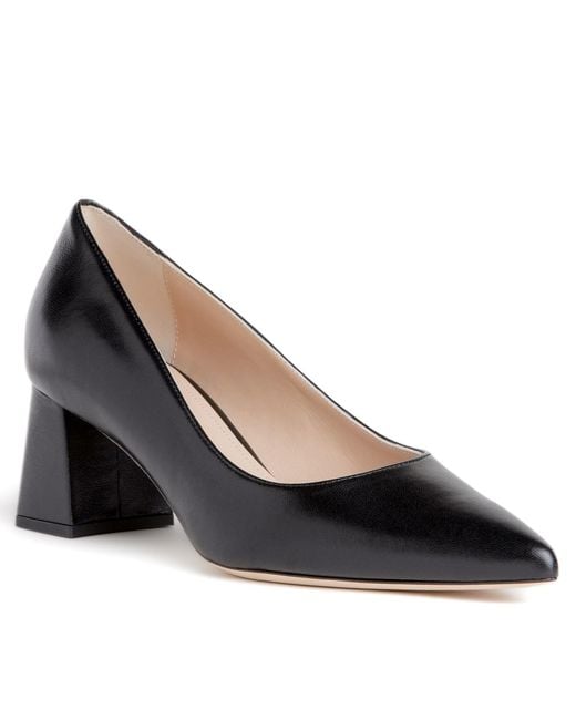 Beautiisoles by Robyn Shreiber Made in Italy Black Corina Comfortable Leather Low Heel Pump Work Or Valentine Evening